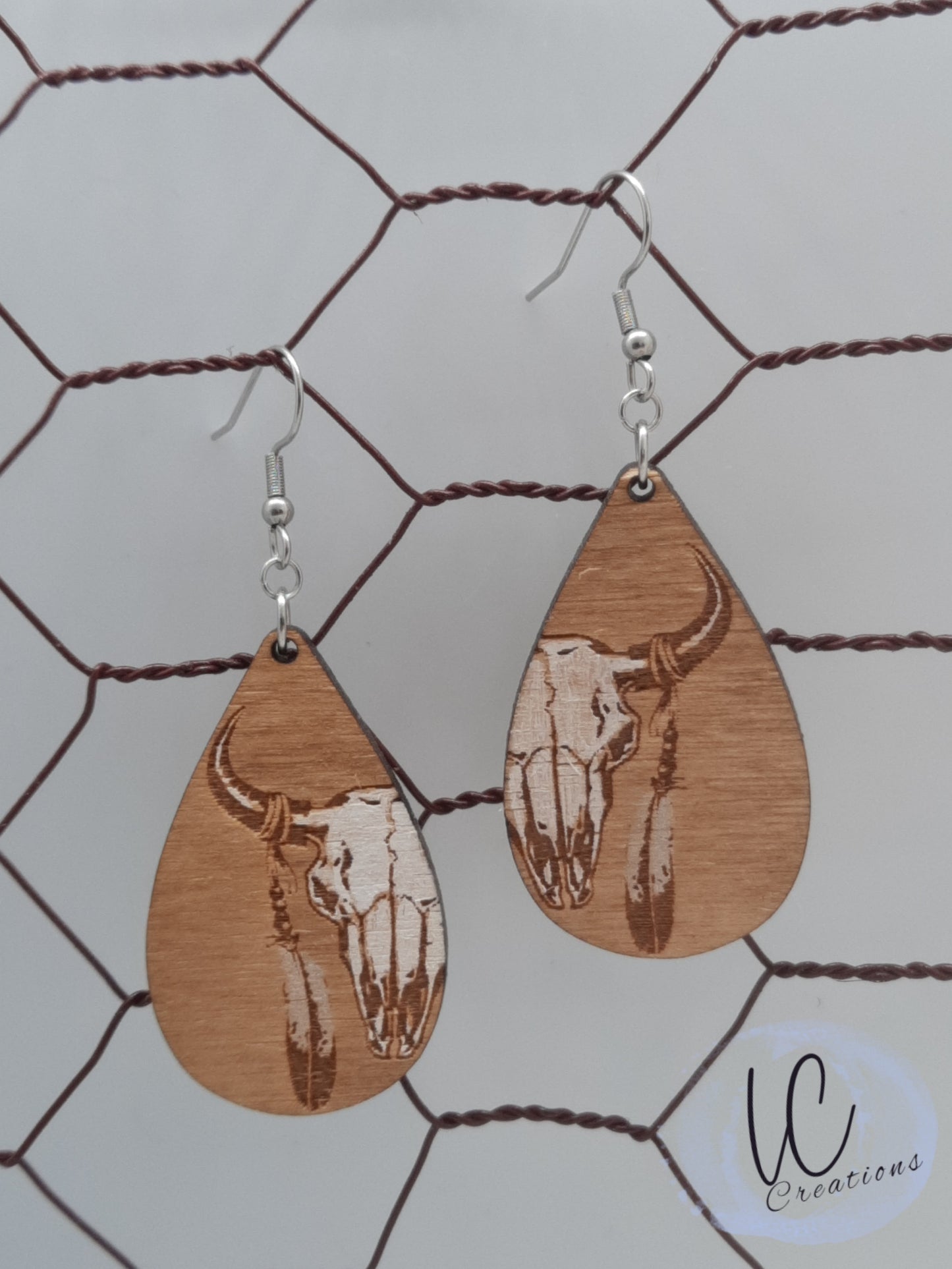 Steer Skull Teardrop