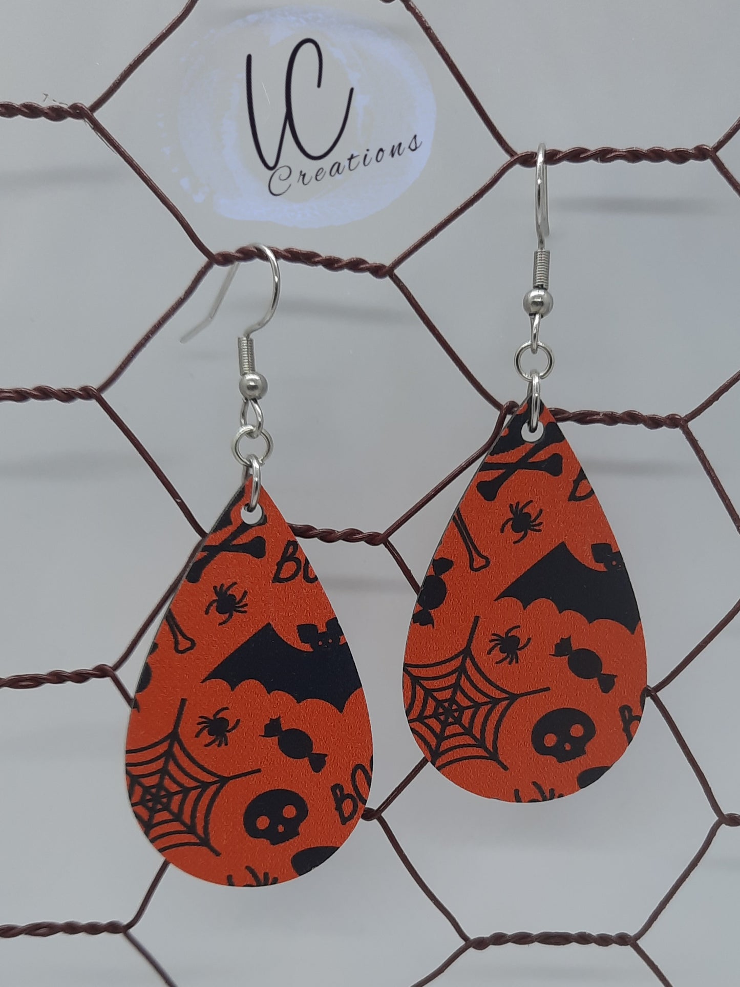 Orange Spooky Teardrops