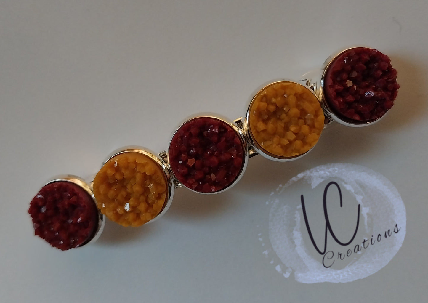 Deep Red and Mustard