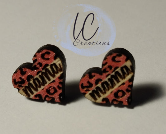 Mama Heart Studs
