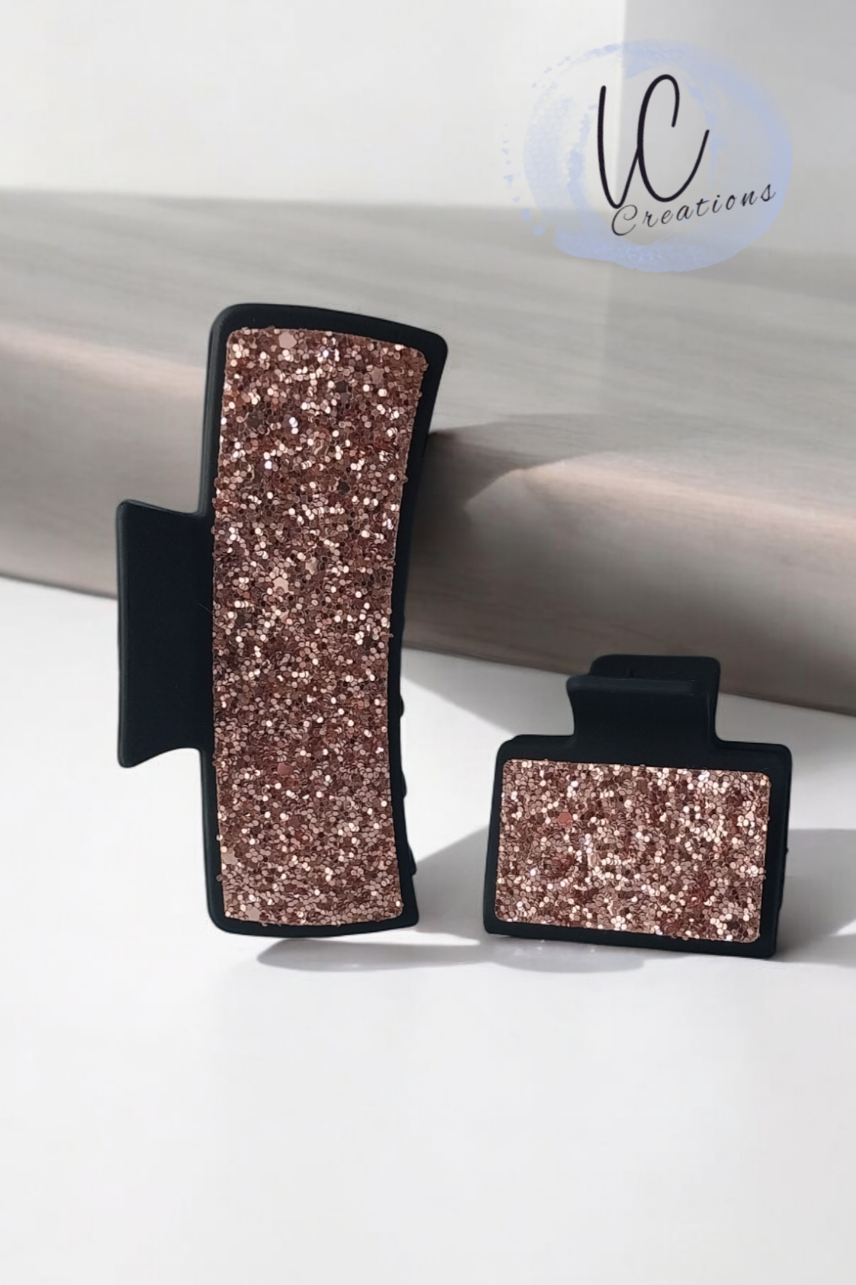 Rose Gold Glitter Clip