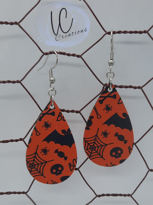 Orange Spooky Teardrops