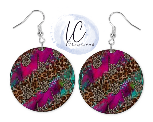 Skeleton Rock n Roll Dangles