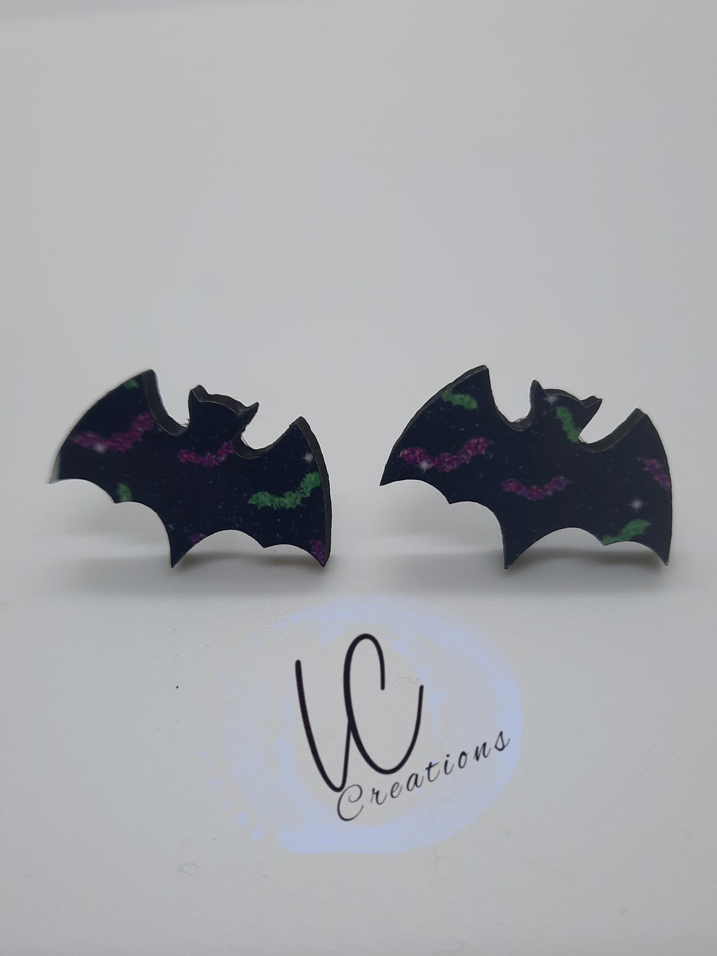 Glitter Bat Studs