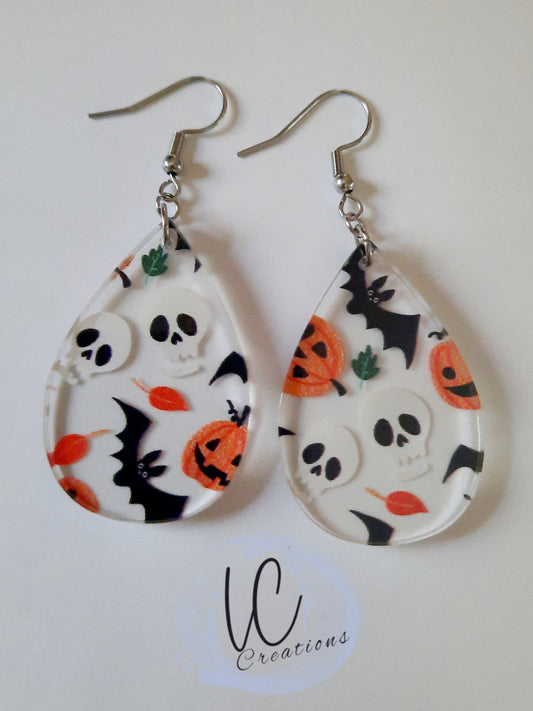 Halloween Acrylic Teardrops