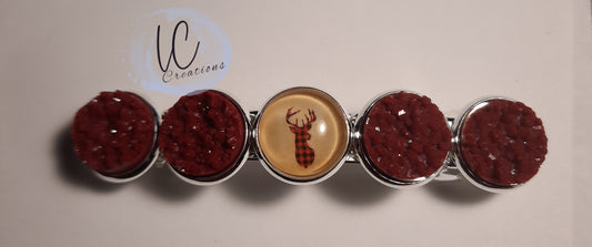 Plaid Deer Clip